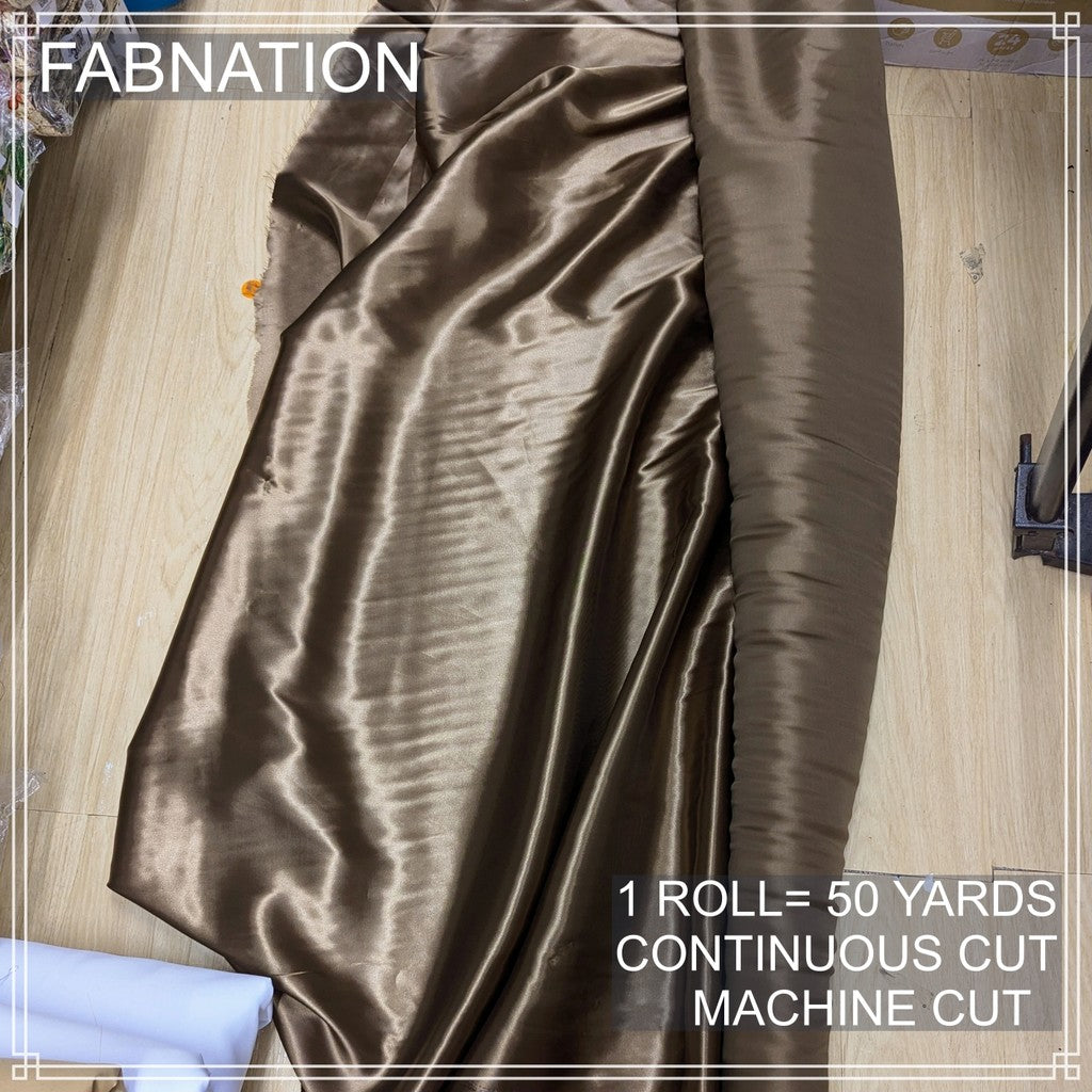 PREMIUM CLASSIC SATIN FABRIC PER ROLL IS 50 YARDS AND FIXED 60 INCHES WIDTH BY FABNATION