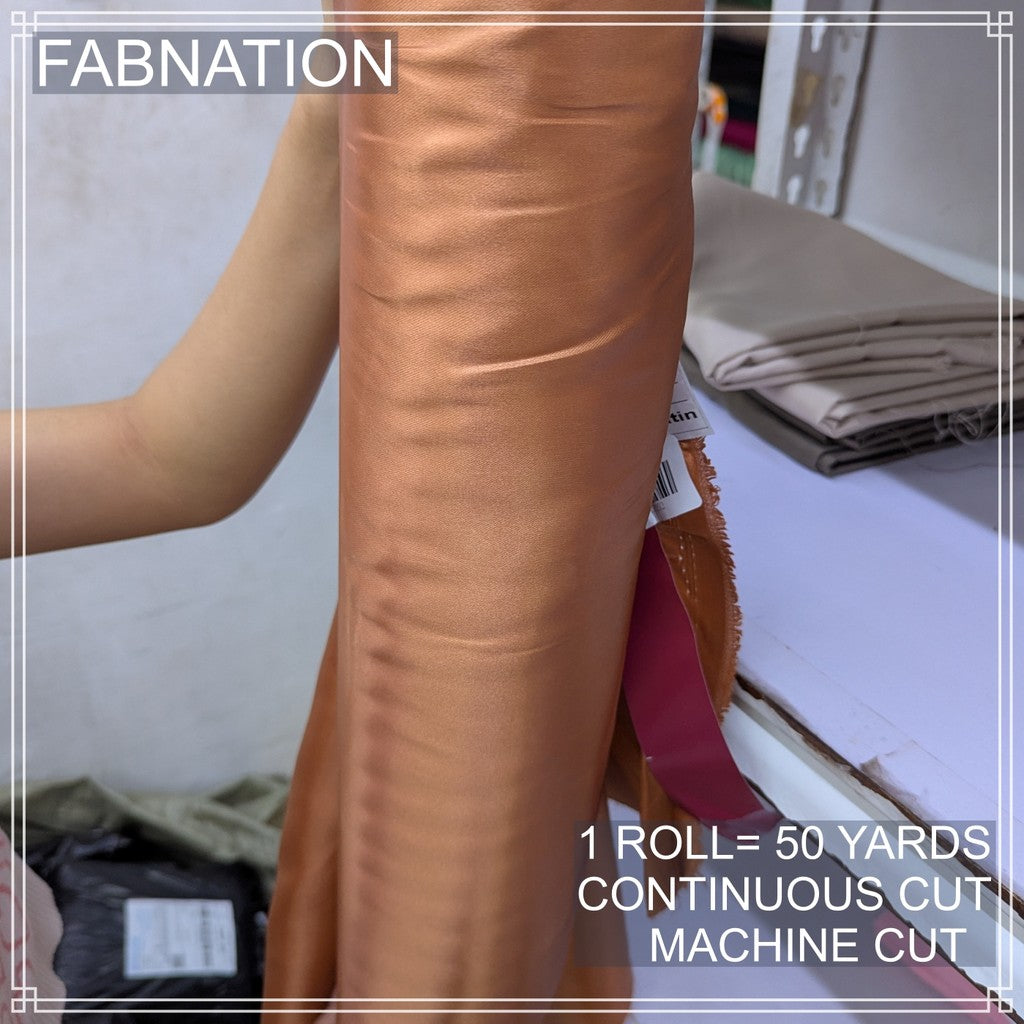 PREMIUM CLASSIC SATIN FABRIC PER ROLL IS 50 YARDS AND FIXED 60 INCHES WIDTH BY FABNATION