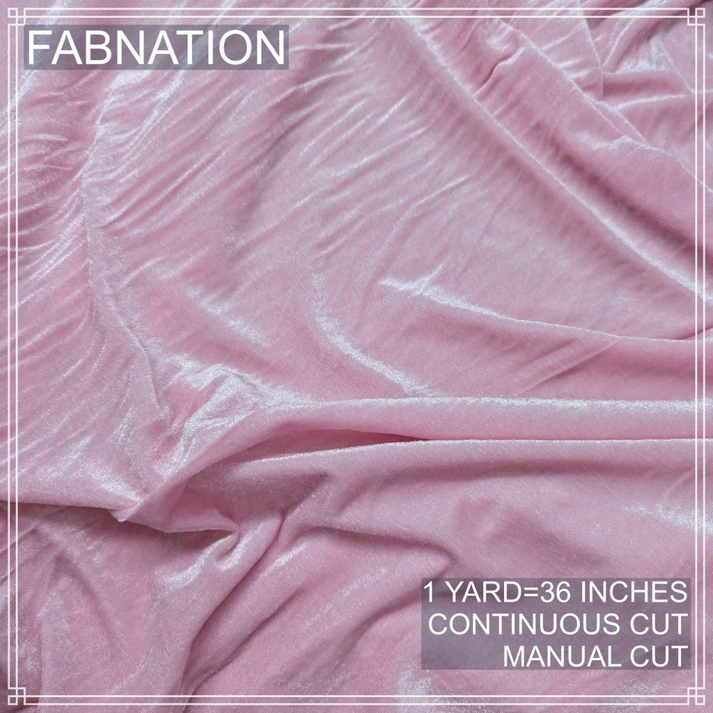 PREMIUM VELVET PER YARD  (CRUSHED STRETCHY VELVET AND VELOUR/SMOOTH ONE-WAY STRETCH VELVET)