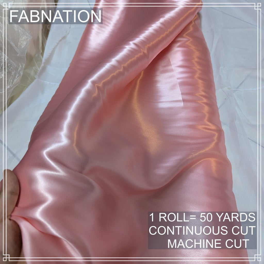 PREMIUM CLASSIC SATIN FABRIC PER ROLL IS 50 YARDS AND FIXED 60 INCHES WIDTH BY FABNATION