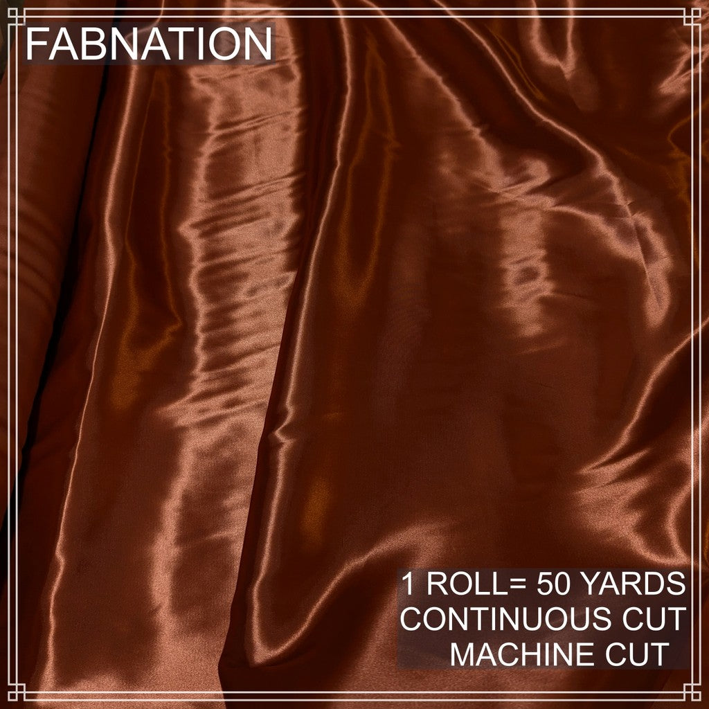 PREMIUM CLASSIC SATIN FABRIC PER ROLL IS 50 YARDS AND FIXED 60 INCHES WIDTH BY FABNATION