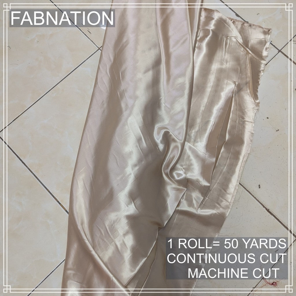 PREMIUM CLASSIC SATIN FABRIC PER ROLL IS 50 YARDS AND FIXED 60 INCHES WIDTH BY FABNATION