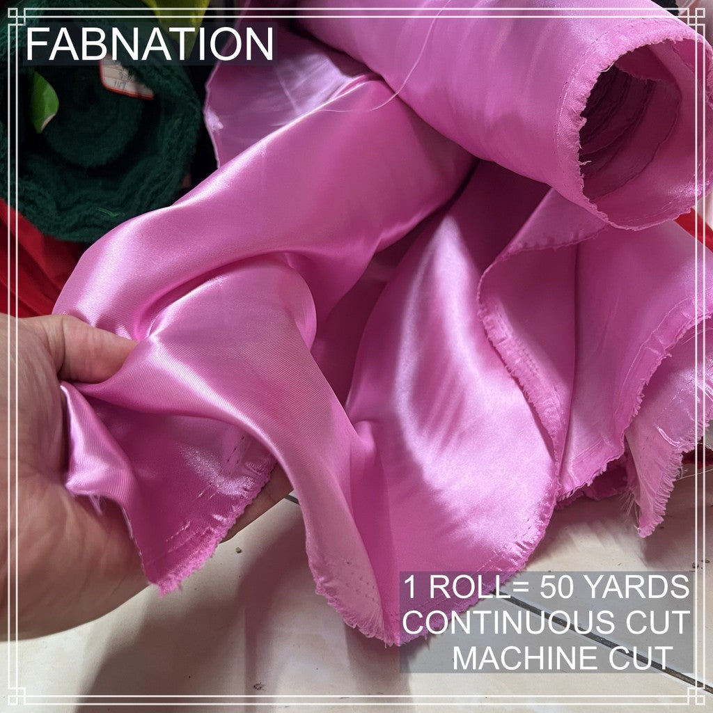 PREMIUM CLASSIC SATIN FABRIC PER ROLL IS 50 YARDS AND FIXED 60 INCHES WIDTH BY FABNATION