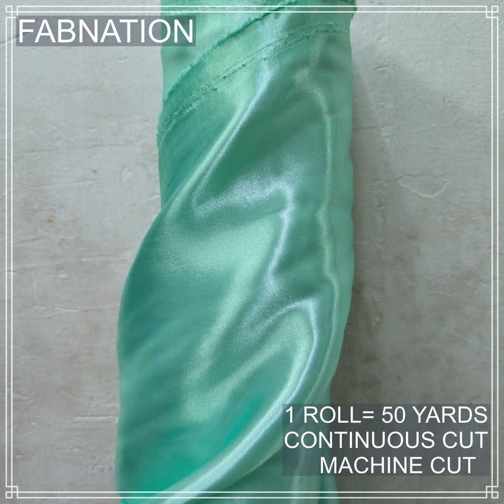 PREMIUM CLASSIC SATIN FABRIC PER ROLL IS 50 YARDS AND FIXED 60 INCHES WIDTH BY FABNATION