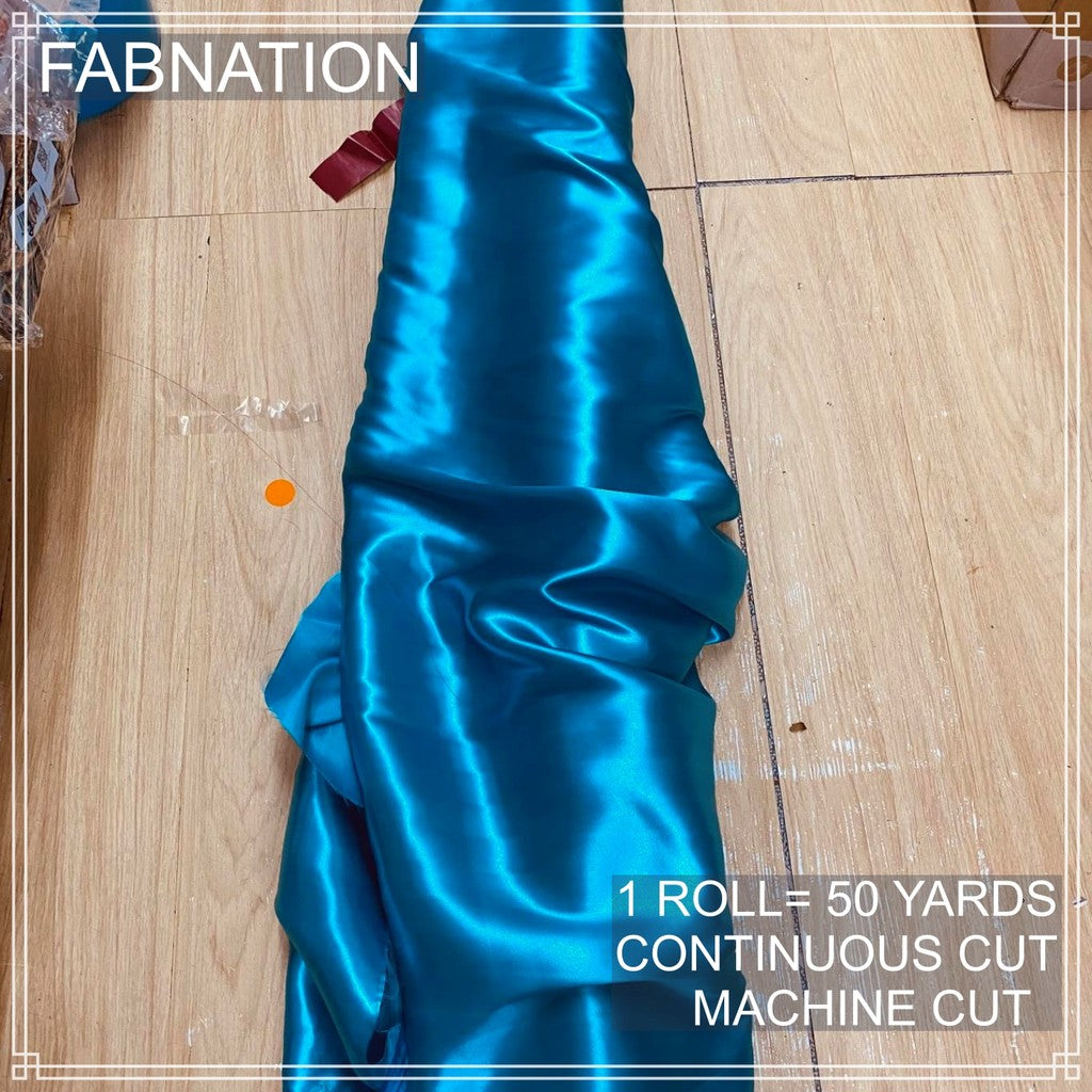 PREMIUM CLASSIC SATIN FABRIC PER ROLL IS 50 YARDS AND FIXED 60 INCHES WIDTH BY FABNATION
