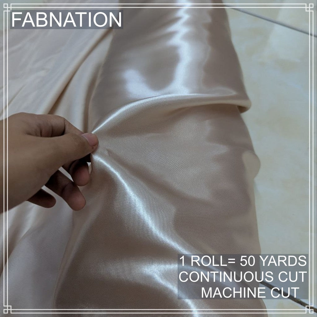 PREMIUM CLASSIC SATIN FABRIC PER ROLL IS 50 YARDS AND FIXED 60 INCHES WIDTH BY FABNATION