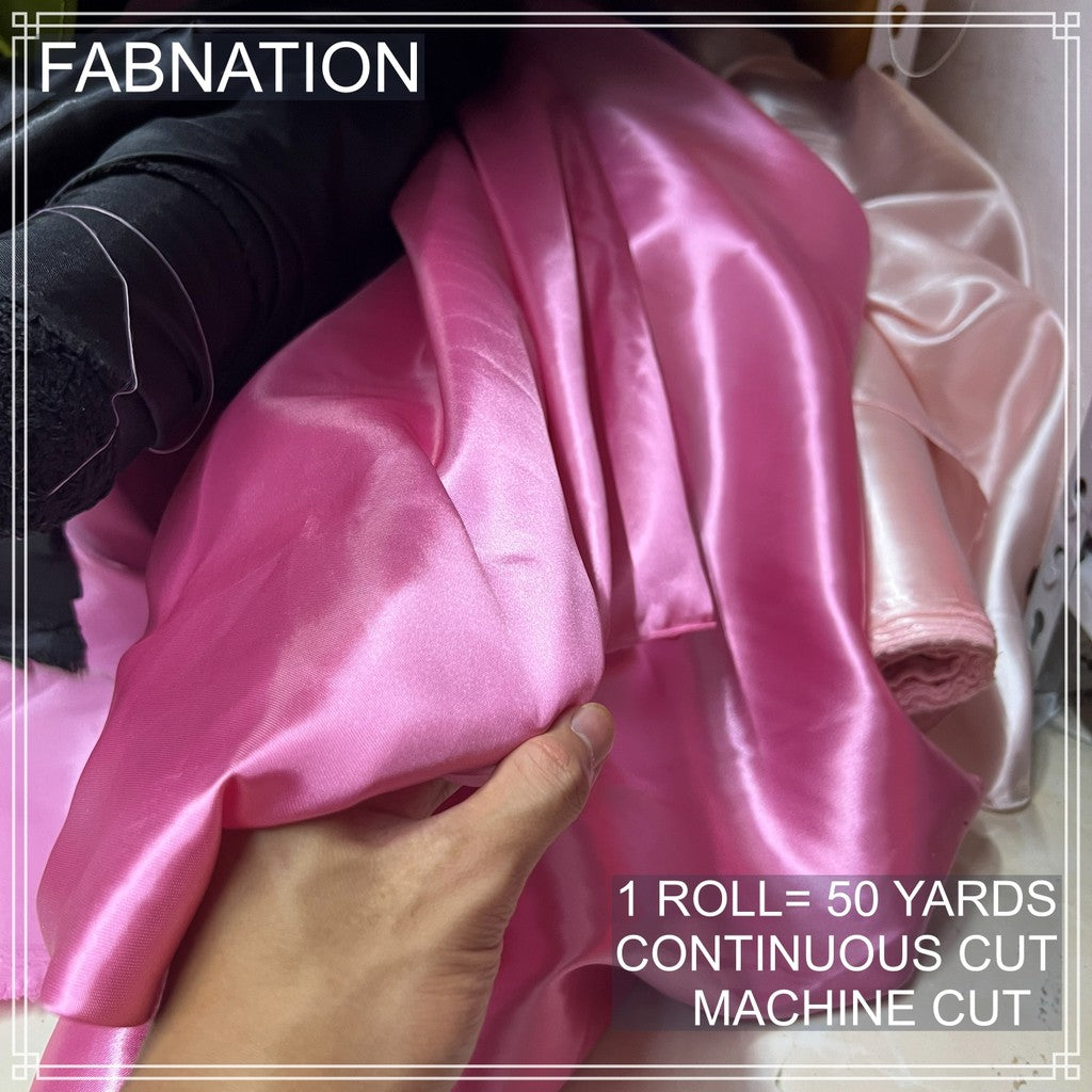 PREMIUM CLASSIC SATIN FABRIC PER ROLL IS 50 YARDS AND FIXED 60 INCHES WIDTH BY FABNATION