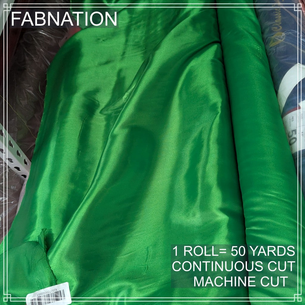 PREMIUM CLASSIC SATIN FABRIC PER ROLL IS 50 YARDS AND FIXED 60 INCHES WIDTH BY FABNATION