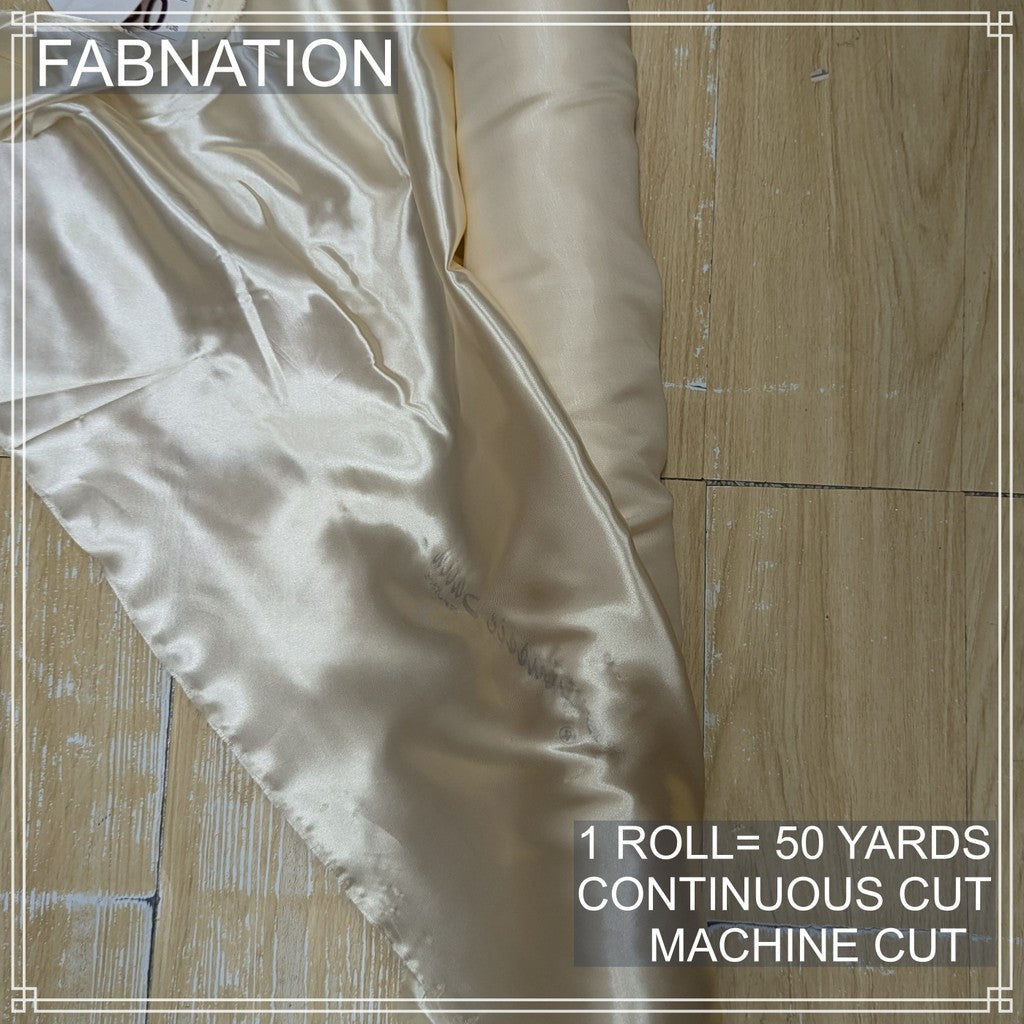 PREMIUM CLASSIC SATIN FABRIC PER ROLL IS 50 YARDS AND FIXED 60 INCHES WIDTH BY FABNATION